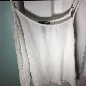 Forever 21 Sheer White Tank top Small
